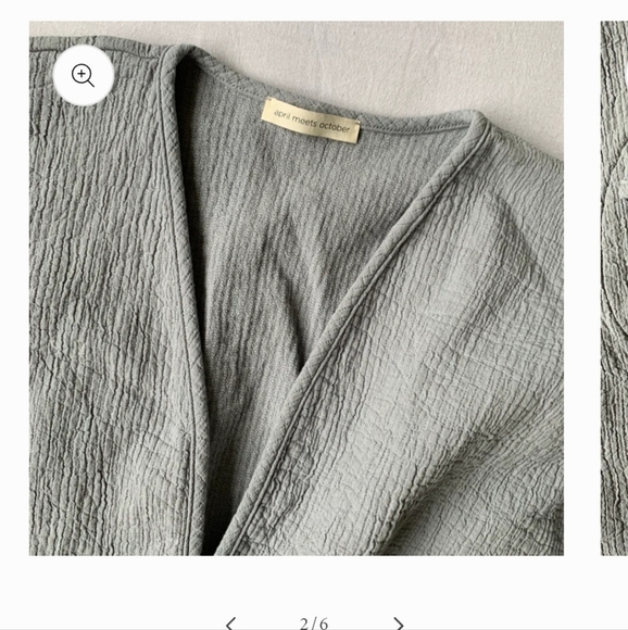 April Meets October November Robe in Blue Gray One Size EUC - Picture 6 of 8